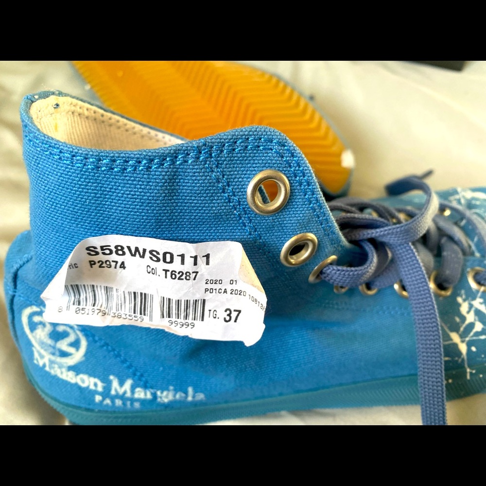 Maison Margiela high top spray paint tabi sneaker - Picture 5 of 6
